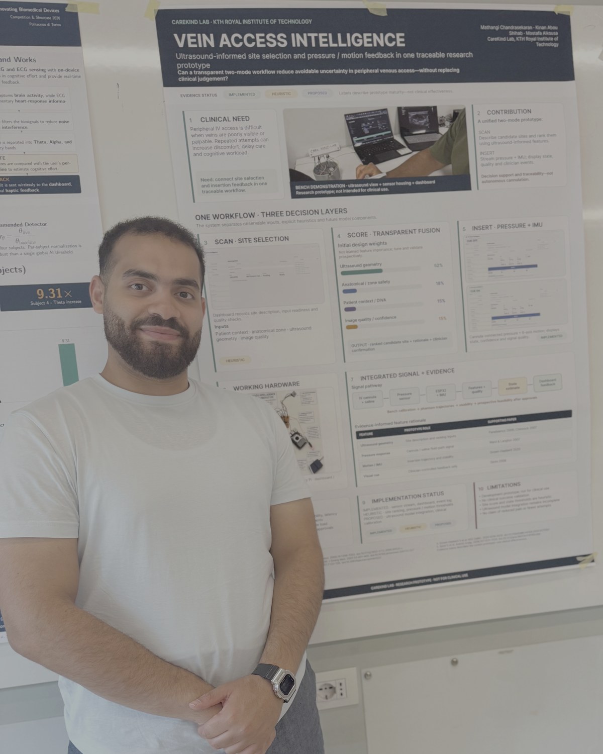 Kinan presenting the Vein Access Intelligence research project